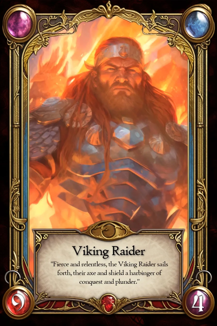 Viking Raider collectible RPCiege card.